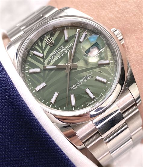 rolex datejust green dial 36mm.